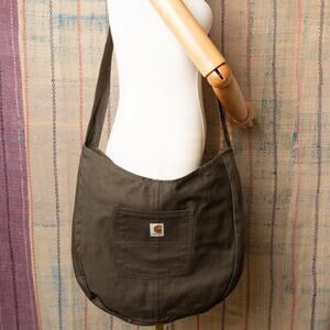 Custom upcycled carhartt sling bag